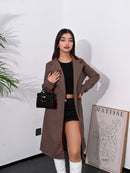 Women's Woolen Coats M 492833 - TUZZUT Qatar Online Shopping