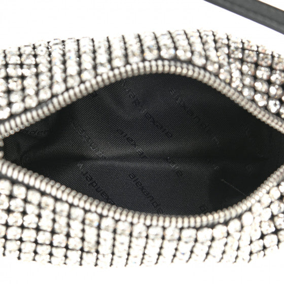 Mesh Crystal Rhinestone Mini Heiress Pouch Black Silver S4535508 Mesh Crystal Rhinestone Mini Heiress Pouch Black Silver S4535508
