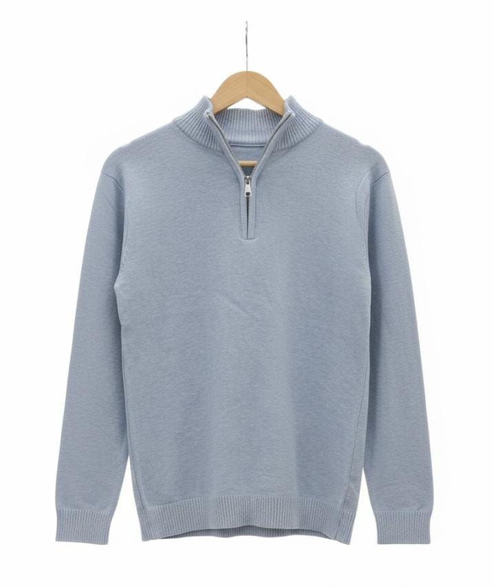 Quarter Zip Textured Funnel Sweatshirt XL TZ3200 - TUZZUT Qatar Online Shopping