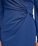 Modelyn Women's Twisted Long Sleeve Dress Long Evening Dresses  0907 - TUZZUT Qatar Online Shopping