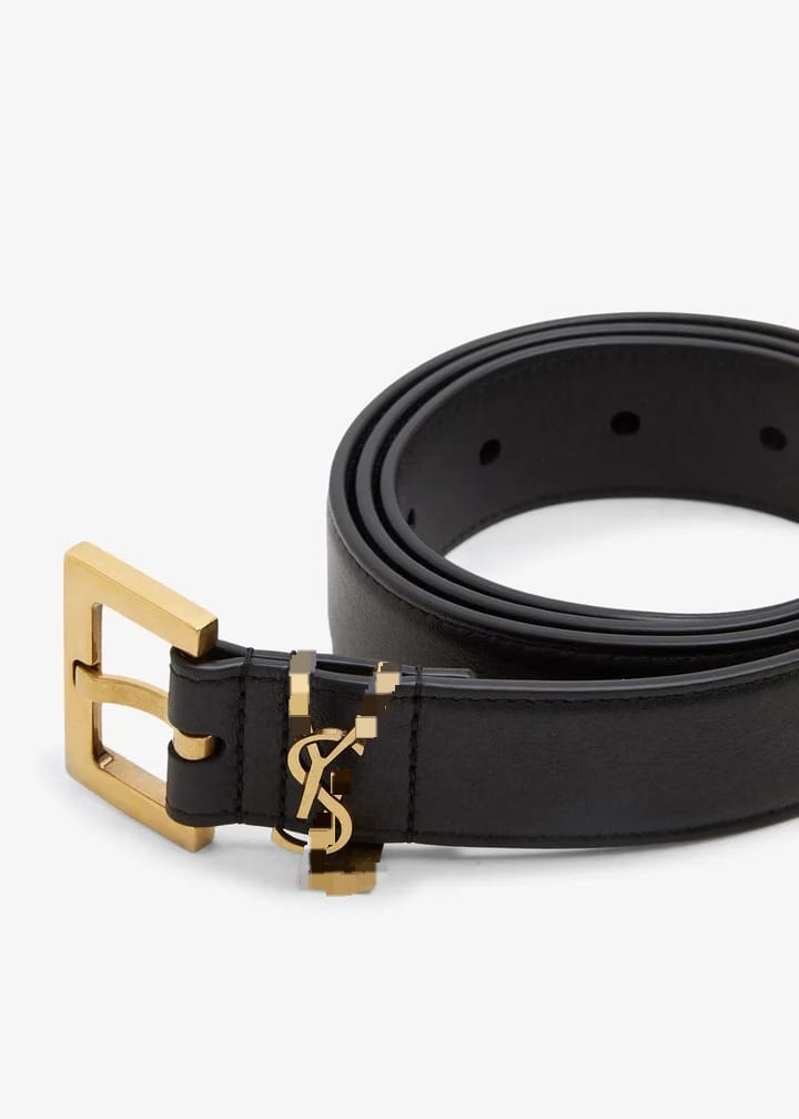 Cassandre Buckle Belt in Smooth Leather Y010 Cassandre Buckle Belt in Smooth Leather Y010