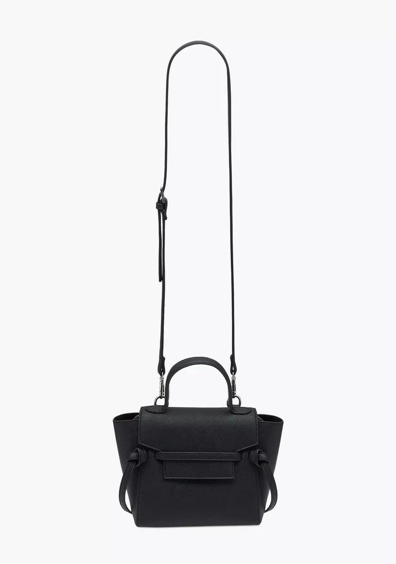 Solid Shoulder Bag with Detachable Strap and Flap Closure B6623 - TUZZUT Qatar Online Shopping