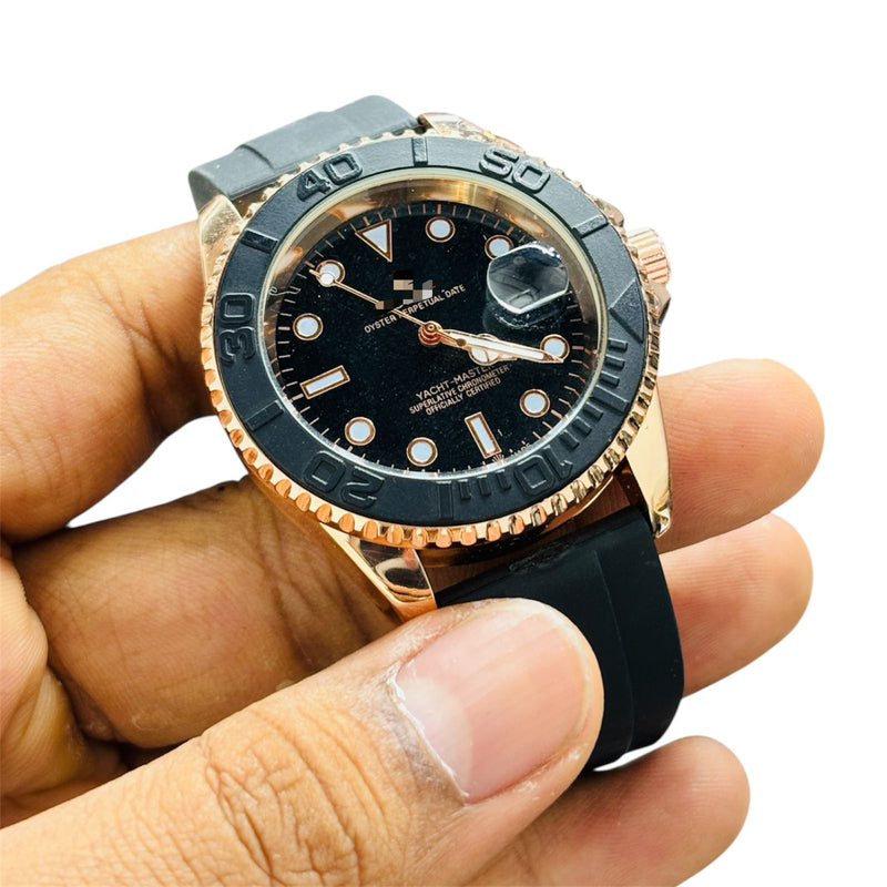 Men's Luxury Black Strap Watch W41254 - TUZZUT Qatar Online Shopping