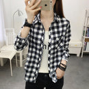 Women's Long Sleeve Striped/Checked Shirts 365070 - TUZZUT Qatar Online Shopping