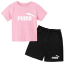 Children's T-shirt +Shorts Fashion Clothing Sets 510378 (140cm) - TUZZUT Qatar Online Shopping