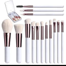 Rechargeable LED Light Mirror with 14 pieces Travel Makeup Brush Set - TUZZUT Qatar Online Shopping