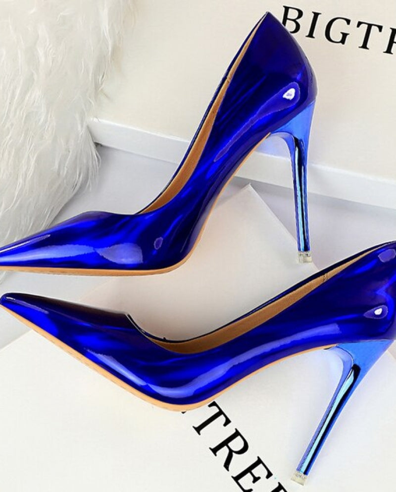 Blue Pointed Toe High Heels KY1829 - TUZZUT Qatar Online Shopping