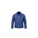 Size-S Men’s Blue Faux Leather Zip-Up Jacket MF1945