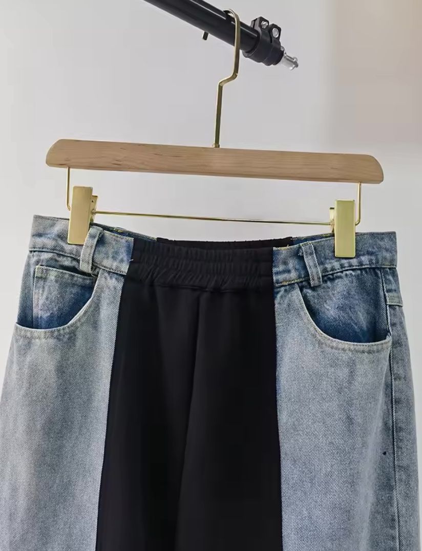 Colorblock Pants for Women High Waist Split Pockets Wide Leg Long Trousers S5043752 Colorblock Pants for Women High Waist Split Pockets Wide Leg Long Trousers S5043752