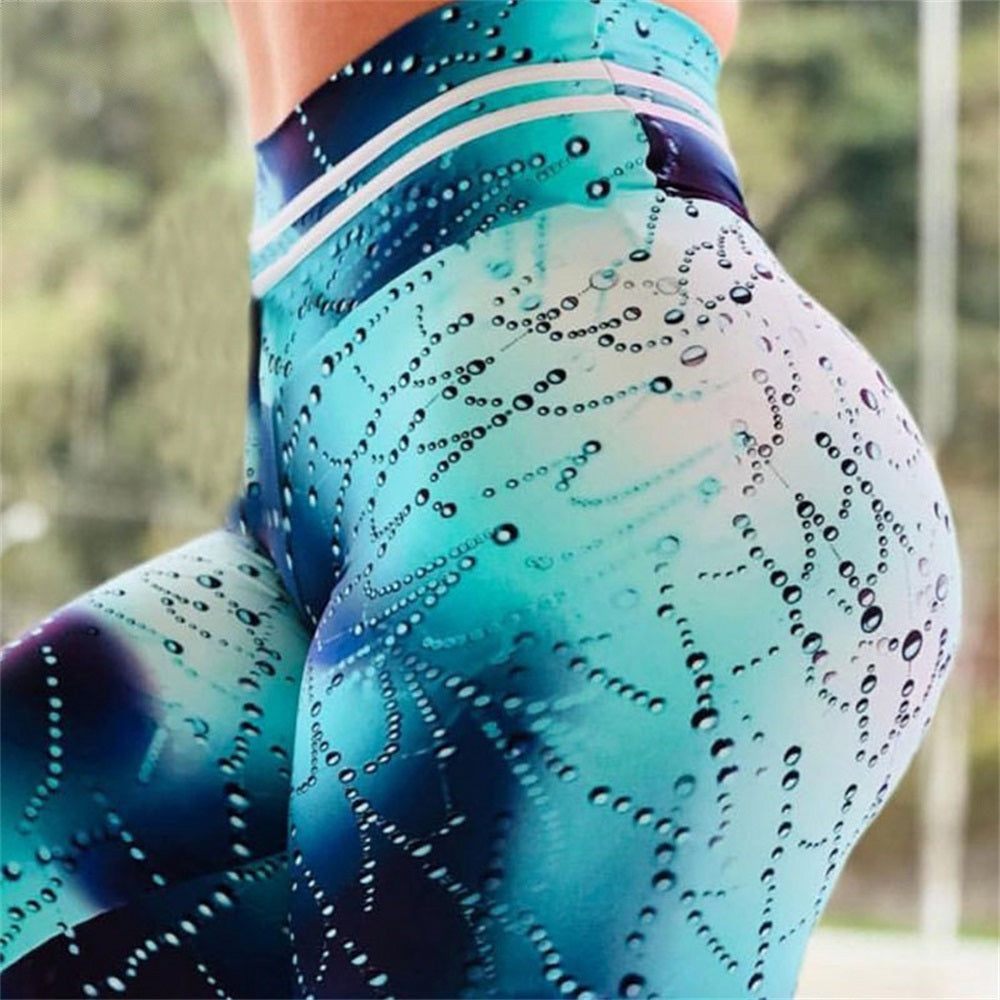 Women's Casual Slim Iridescent Reflective Material Printed Fitness Leggings S S1273407 Women's Casual Slim Iridescent Reflective Material Printed Fitness Leggings S S1273407