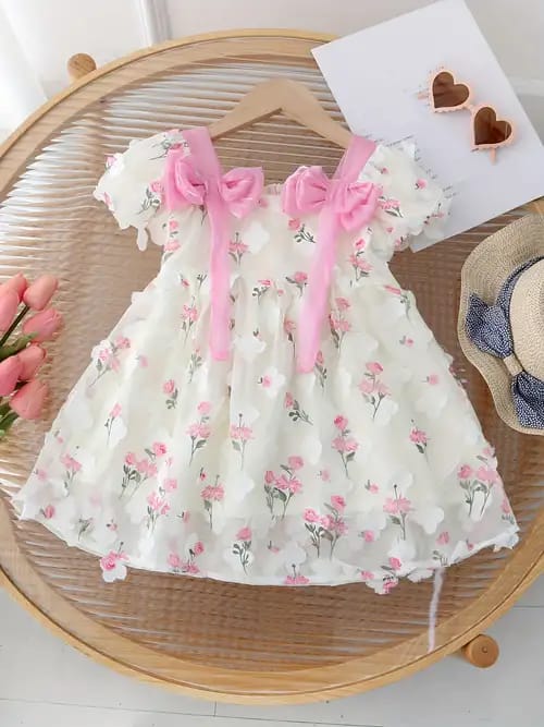 Girls Summer Full Print Rose Flower Lace Dress 1464238 Girls Summer Full Print Rose Flower Lace Dress 1464238