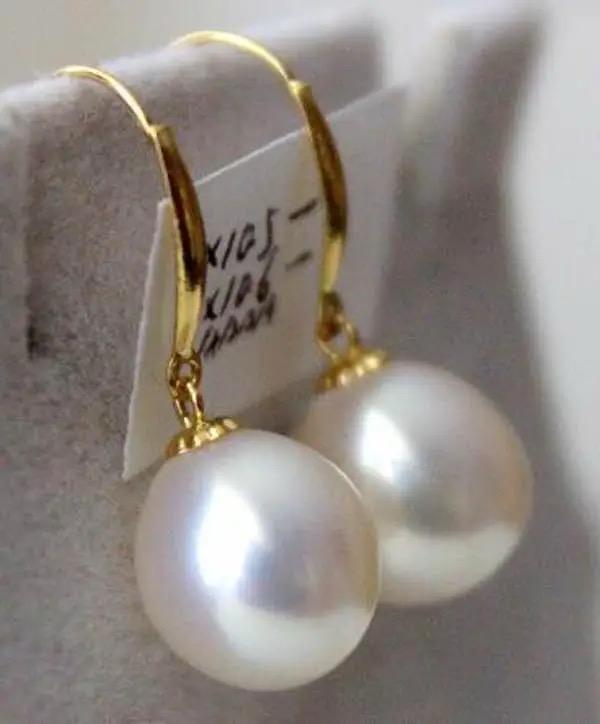 Stunninga Pair Of 12-13mm Natural Baroque White Pearl Earring -S4768147 - Tuzzut.com Qatar Online Shopping