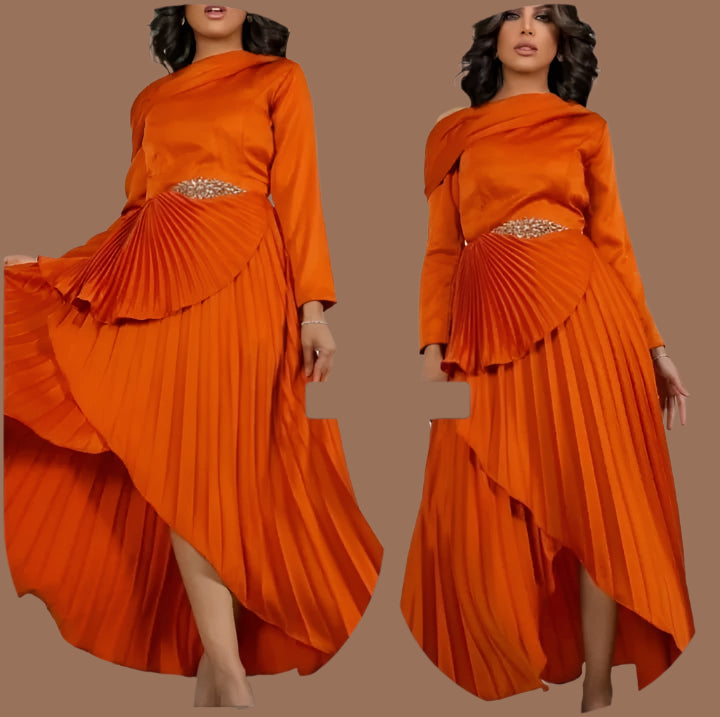 Elegant high neck long sleeve a line evening dresses and wedding party dresses S4807946 Elegant high neck long sleeve a line evening dresses and wedding party dresses S4807946