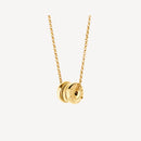 Mini Pendant Yellow Gold Necklace With Chain DN2087 - TUZZUT Qatar Online Shopping