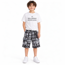 Boys’ White Graphic T-Shirt & Tie-Dye Cargo Shorts Set S496685115 - Size 130cm