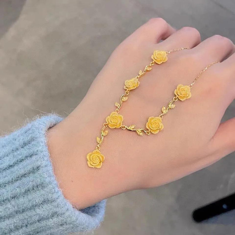 Rose Necklace Set Of New Gold Model-02