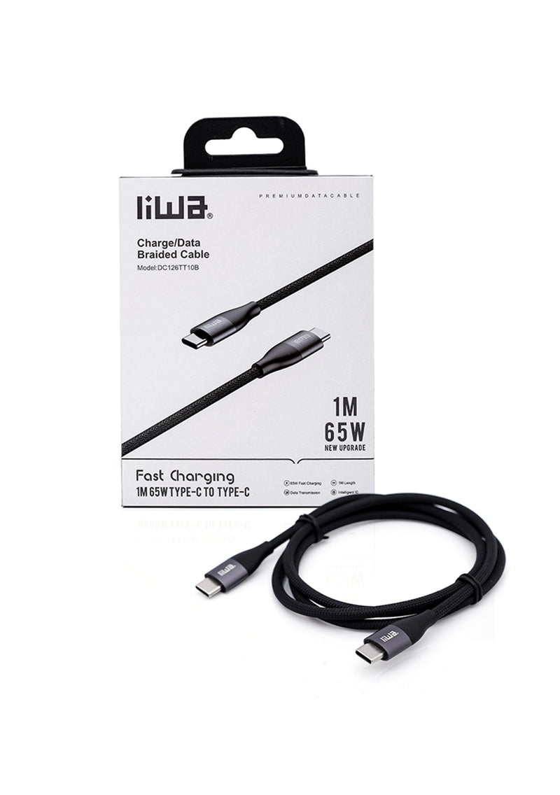 Liwa Type C To C Cable 65W /1M /DC126TT10B - TUZZUT Qatar Online Shopping