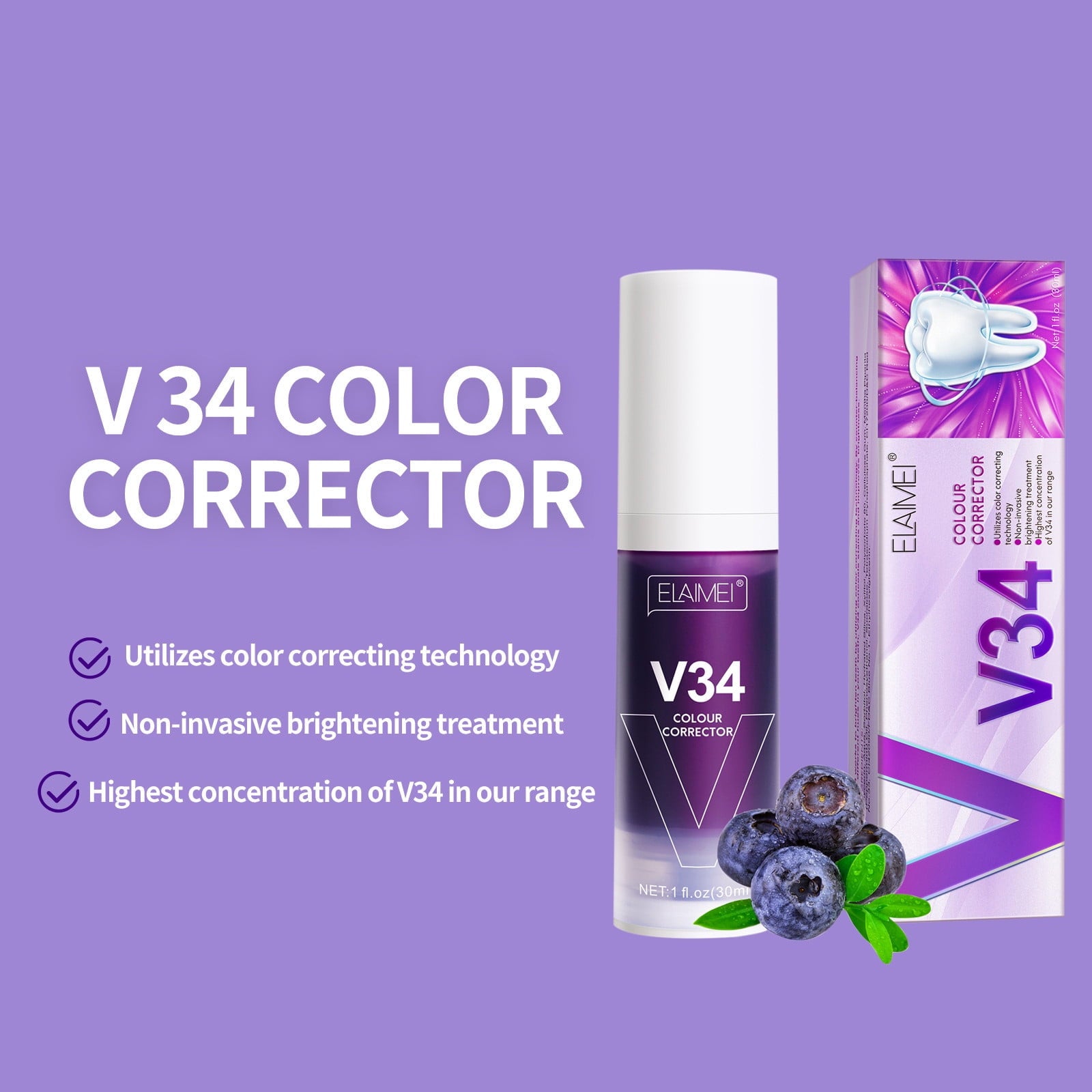 V34 Sensitive Teeth Whitening Toothpaste 30ml V34 Sensitive Teeth Whitening Toothpaste 30ml