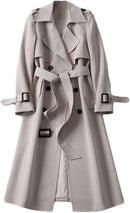 Women's Double-Breasted Long Coat    B184743 - TUZZUT Qatar Online Shopping