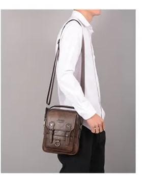 Mens Multifunction  Business Large  Capacity Crossbody PU Leather bags B -193879