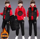 Boys Tracksuit Autumn Toddler Teenager Clothes Warm Velvet Jacket+Sweater+Pants Kids   497731 - TUZZUT Qatar Online Shopping