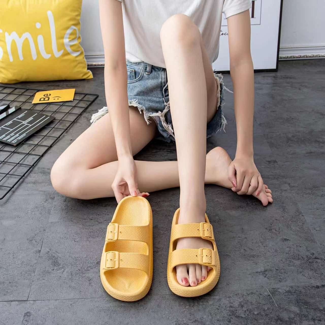 Women's Buckle Platform Anti-Slip Slides Sandals Slippers Women's Buckle Platform Anti-Slip Slides Sandals Slippers