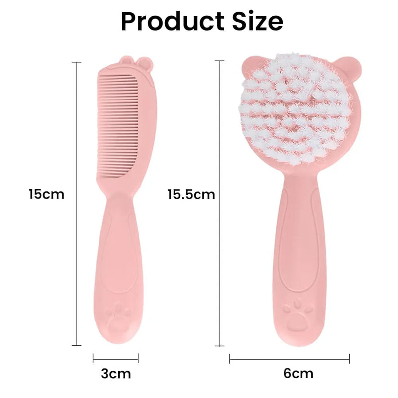 2PCS Baby Hair Brush,Comb for Newborn Kid 0604 - TUZZUT Qatar Online Shopping