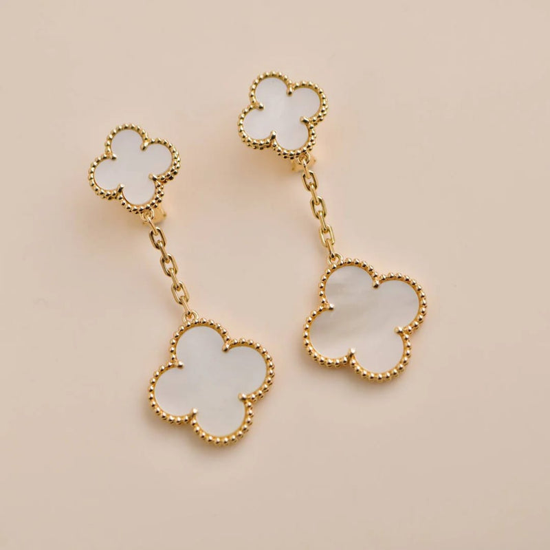 Magic Yellow Gold Earrings 2 Motifs S505287415 - TUZZUT Qatar Online Shopping