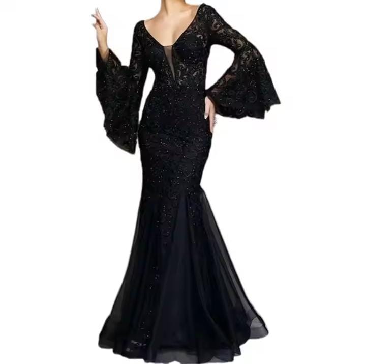 Women's Lace Embroidered Sleeves Dress B66489 Women's Lace Embroidered Sleeves Dress B66489