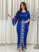 Women's Long Sleeve Geometry Beads/Pearls/Rice Beads Modest Fashion Dress 445355 - TUZZUT Qatar Online Shopping