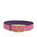 Reversible Belt Pink Leather with Logo Buckle B0070 - TUZZUT Qatar Online Shopping