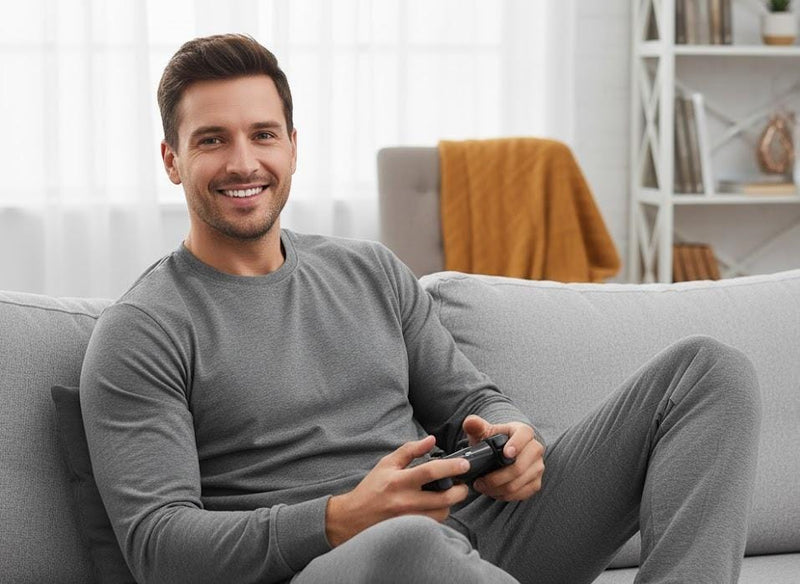 Men's Long-Sleeve Loungewear/Sweatsuit 2 pc Set TZ4021 - TUZZUT Qatar Online Shopping