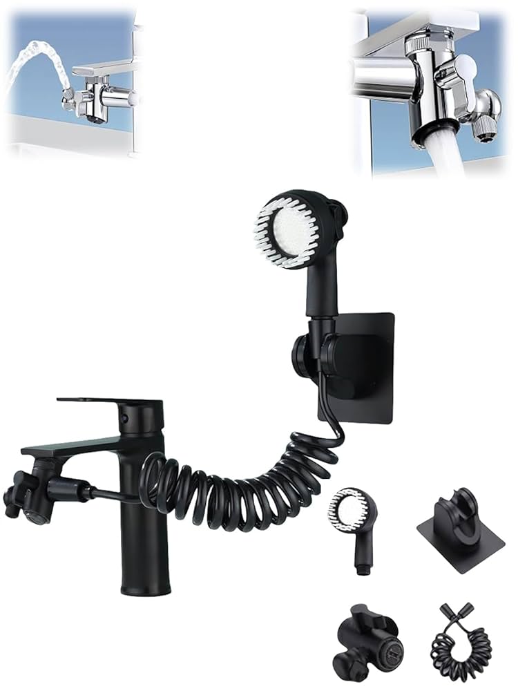 Modern Minimalist Black Faucet Extender for Bathroom XM-22589 - TUZZUT Qatar Online Shopping