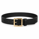 Women’s Black Belt with Gold-Tone Rectangular Buckle S4984573 – 105 cm