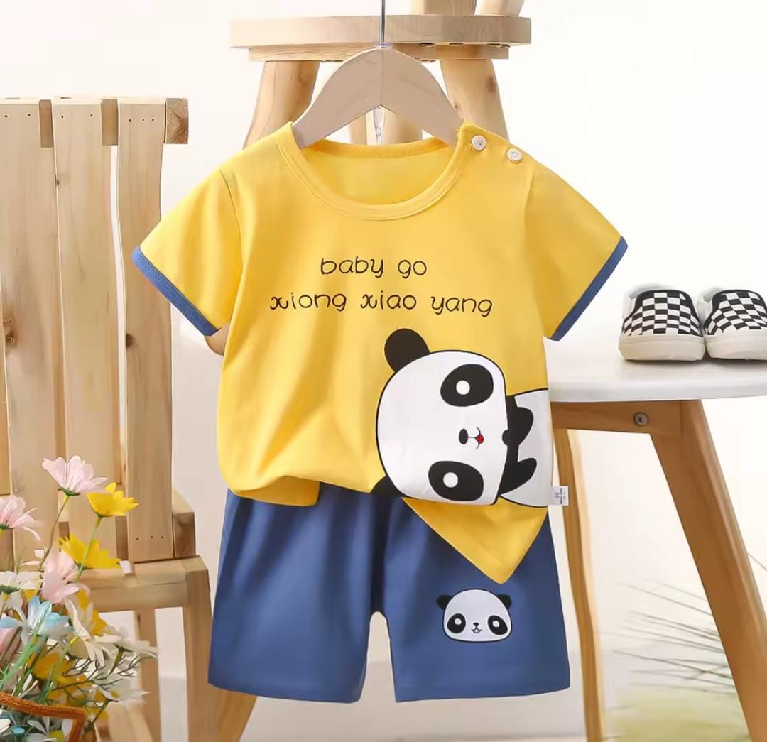Kids Clothing Cartoon Tracksuit T Shirt +Pants Sets 1584236