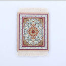 Persian Mini Woven Rug Mat Mousepad Retro Style Carpet Pattern Cup laptop PC Mouse Pad with Fring Home Office Table Decor Craft S4780621 - Tuzzut.com Qatar Online Shopping