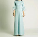 A-Line Feathers O-Neck Sleeves Formal Dress   S7701268 - TUZZUT Qatar Online Shopping