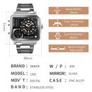 Skmei Steel Strap Watches Day Date Display Personality Alarm Watch W45263 - TUZZUT Qatar Online Shopping