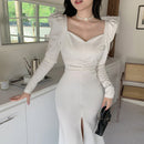 Women's Long Sleeve Bodycon Dress 497519 - TUZZUT Qatar Online Shopping