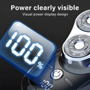 Men's Electric Razor Portable 3-blade Beard Trimmer with LED Power Display SanQiao - TUZZUT Qatar Online Shopping