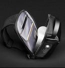 Mens Side Chest Bag  with USB,Tablet  Water Scratch Resistant Shoulder Bag with two Handle for Travel Daily Use  - S4370202 - TUZZUT Qatar Online Shopping