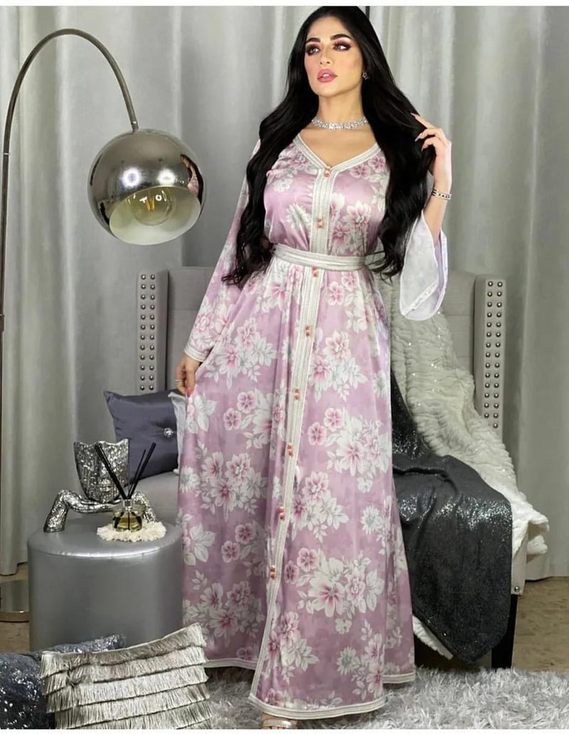 Ramadan Muslim Woman African Printed Robe Dubai Luxury Dress Abaya Clothing S2683075 - Tuzzut.com Qatar Online Shopping