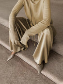 Original Solid Color Hoodies&Wide Leg Pants Two Pieces Set 95173 - TUZZUT Qatar Online Shopping