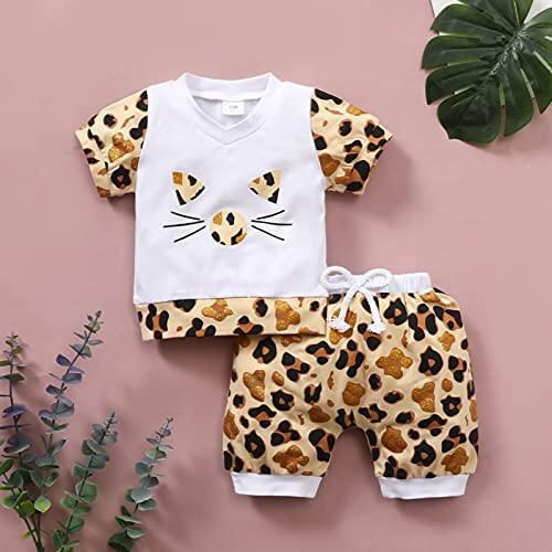 Newborn Infant Baby Girls Gilding Cat Tops Tee Leopard Shorts Set Outfits 20335180 - Tuzzut.com Qatar Online Shopping