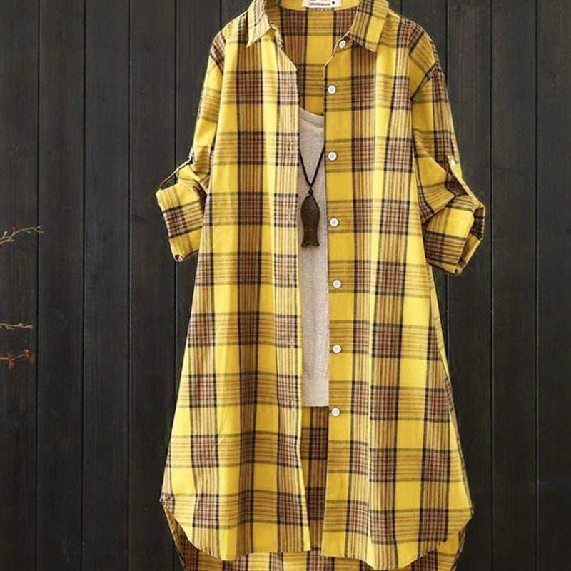 Women's Long Sleeve Striped/Checked/Polkadot/Weave Shirts & Blouses 426814