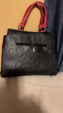 Black hand bag with red handles - 135635 - TUZZUT Qatar Online Shopping