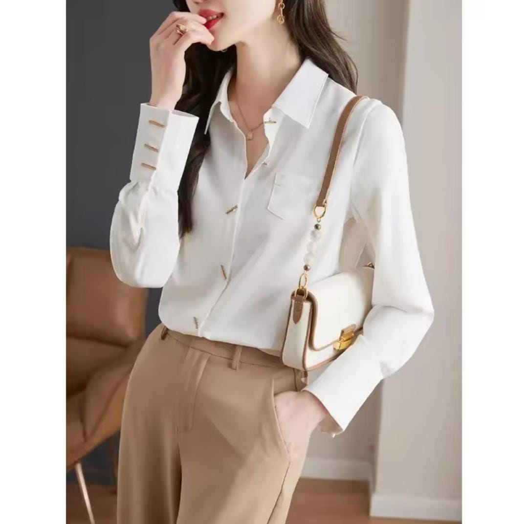 Women Long Sleeve Button-Up Fashion Shirt S4931171 Women Long Sleeve Button-Up Fashion Shirt S4931171