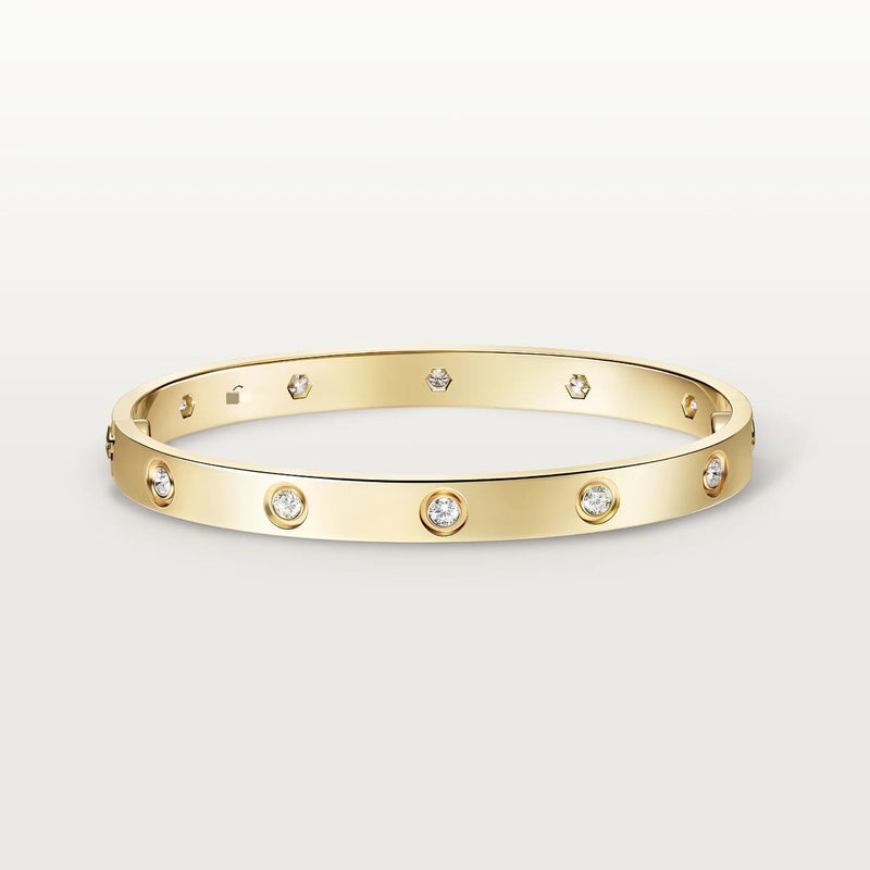LOVE Bracelet Classic Yellow Gold 10 Diamonds DN2049 - TUZZUT Qatar Online Shopping