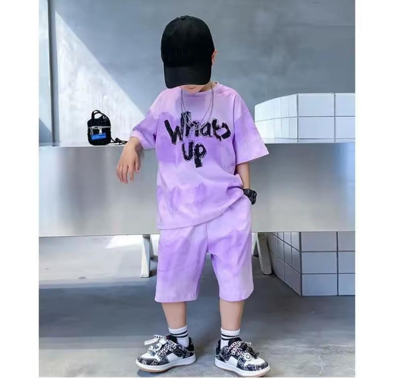 Kids Summer Short Sleeve TShirt + Shorts Two Piece Outfits   1617470 - TUZZUT Qatar Online Shopping