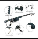 Foldable Fishing Rod With Line Portable Bag Throwing Rock Telescopic And Reel - TUZZUT Qatar Online Shopping
